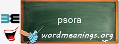 WordMeaning blackboard for psora